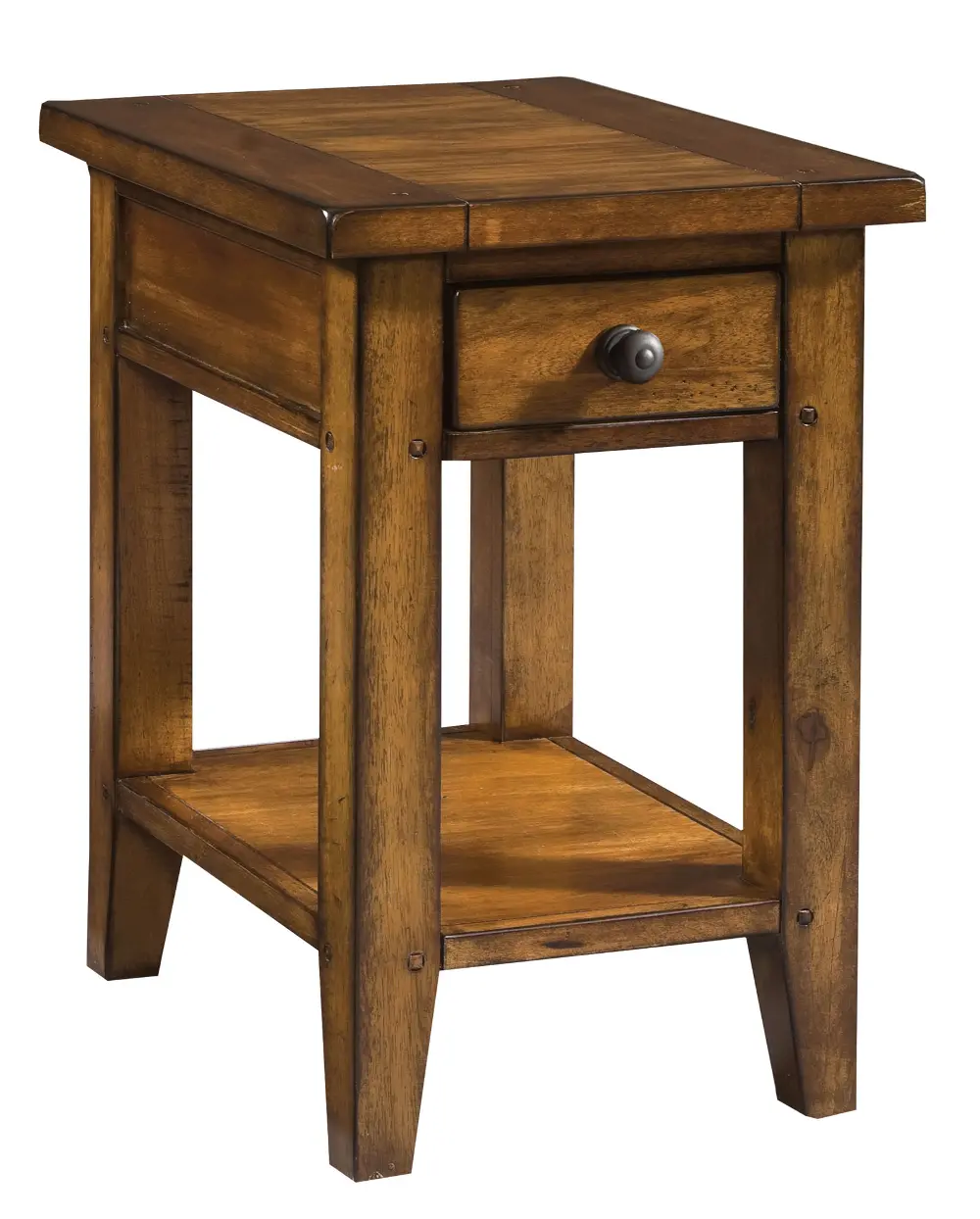 Cross Country Saddle Brown Chair Side Table-1