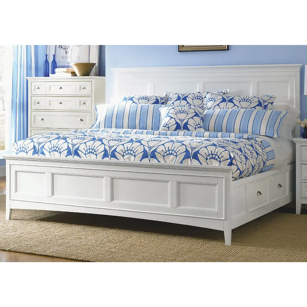 Classic White Queen Storage Bed - Kentwood-1