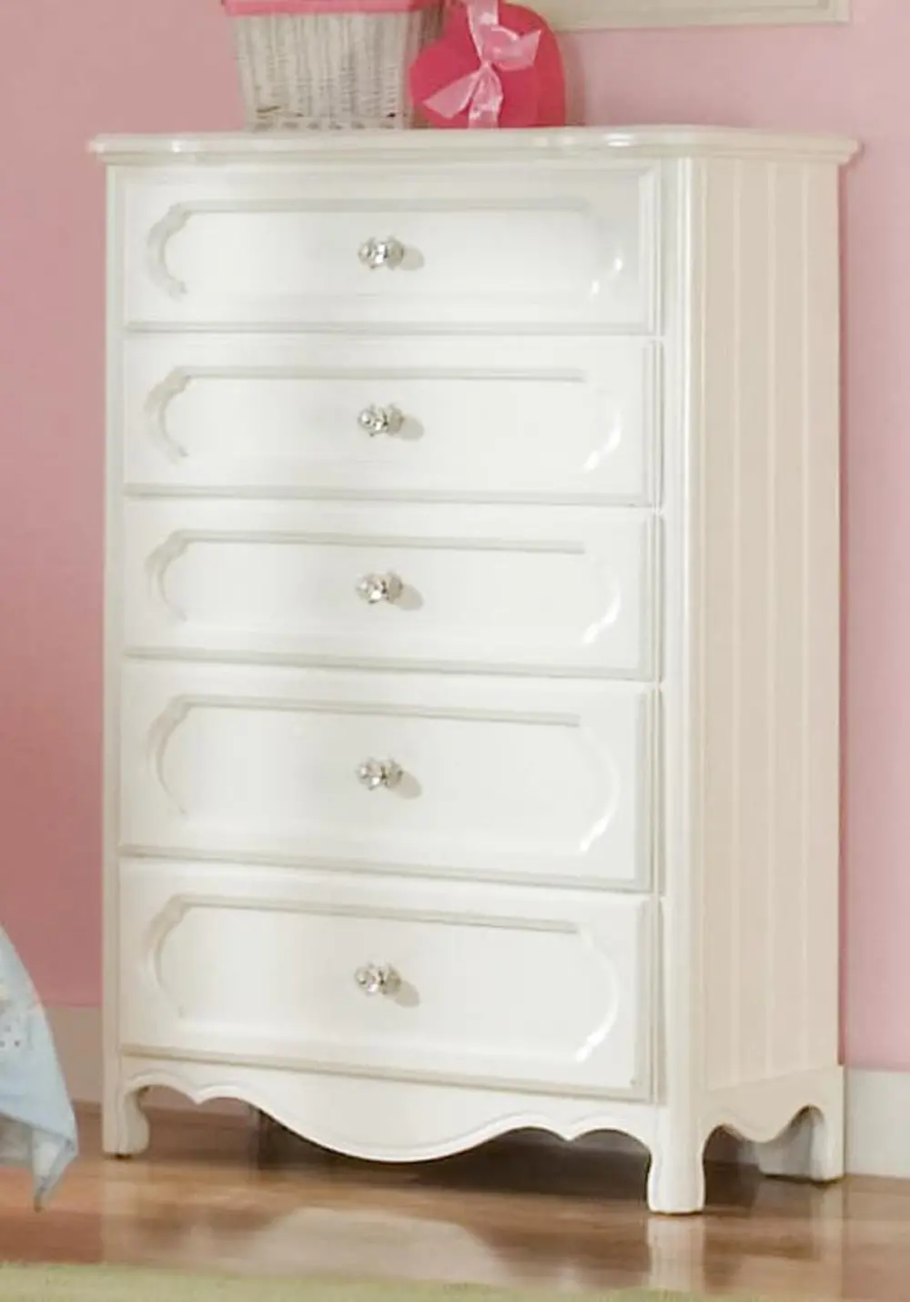 Classic Traditional White Chest of Drawers - Adrian-1
