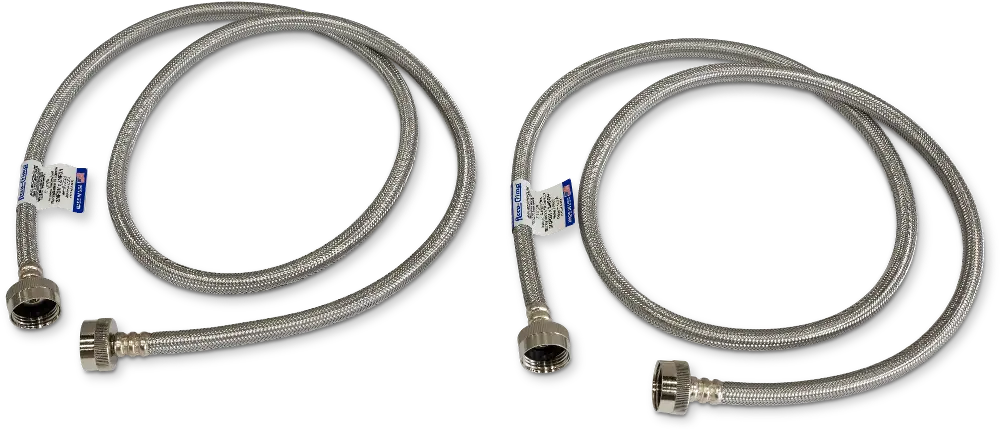 5 Foot Stainless Steel Washer Hose Kit-1