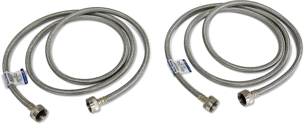 6 Foot Stainless Steel Washer Hose Kit-1