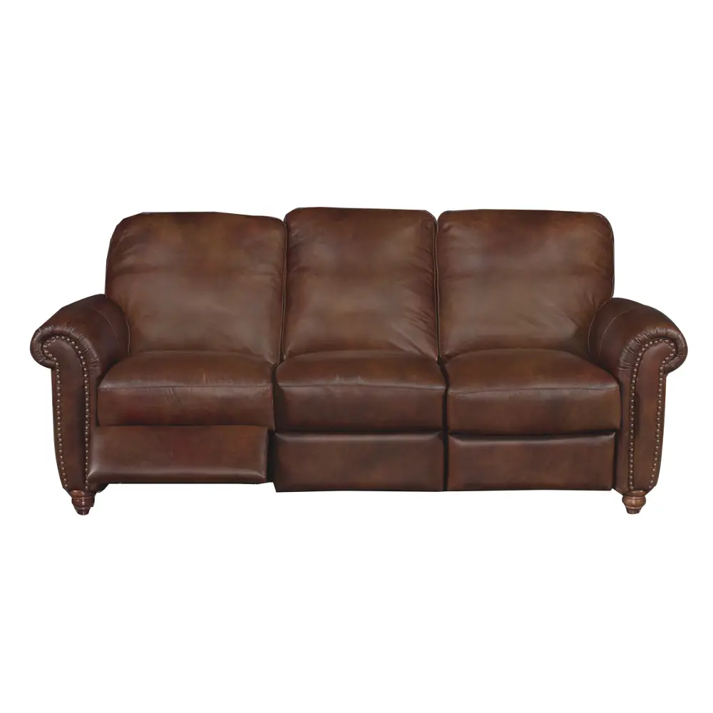 B557-380/BROWN/SO 87 Inch Brown Leather Reclining Sofa-1