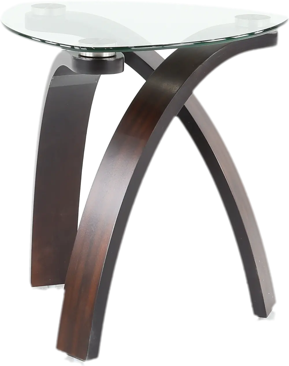 Allure Brown Glass End Table-1