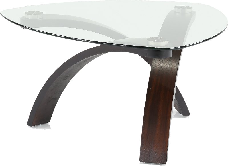 Magnussen Modern Glass Coffee Table, Wood Glass Coffee Table Sets