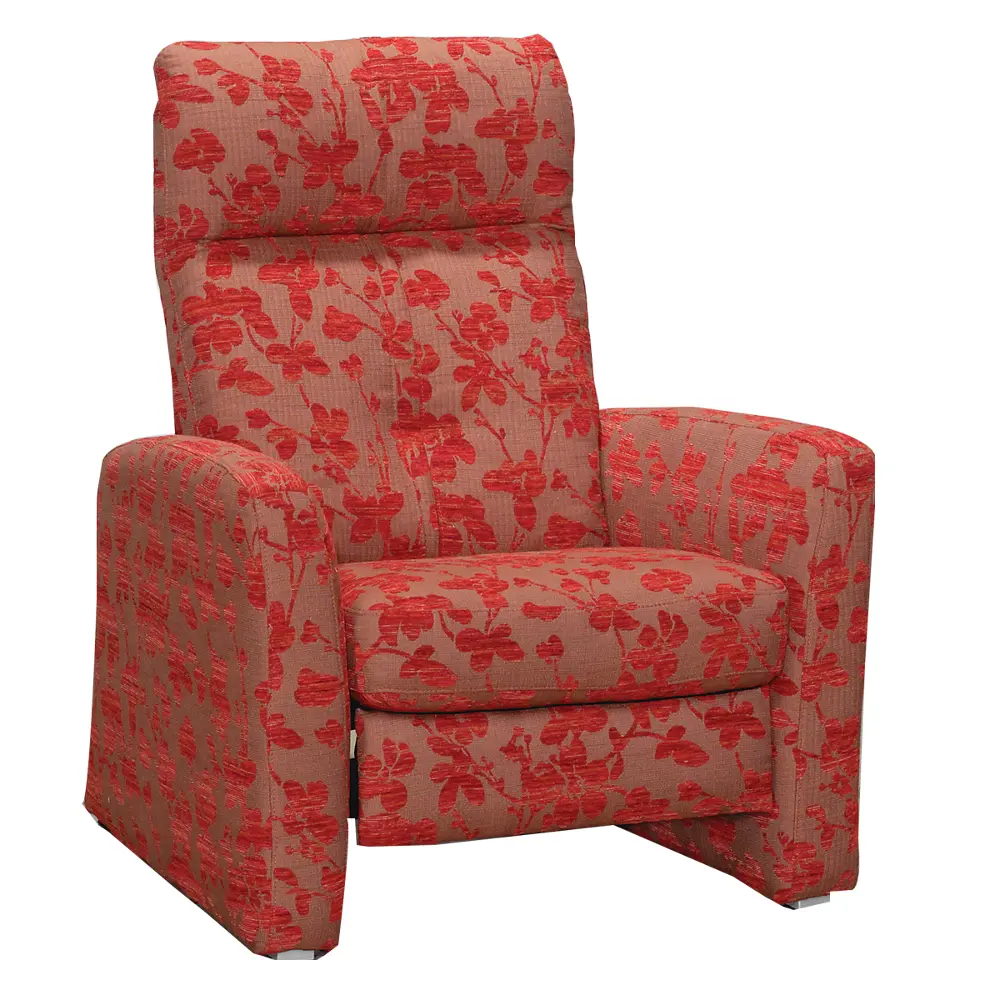 37 Inch Red Upholstered Recliner-1
