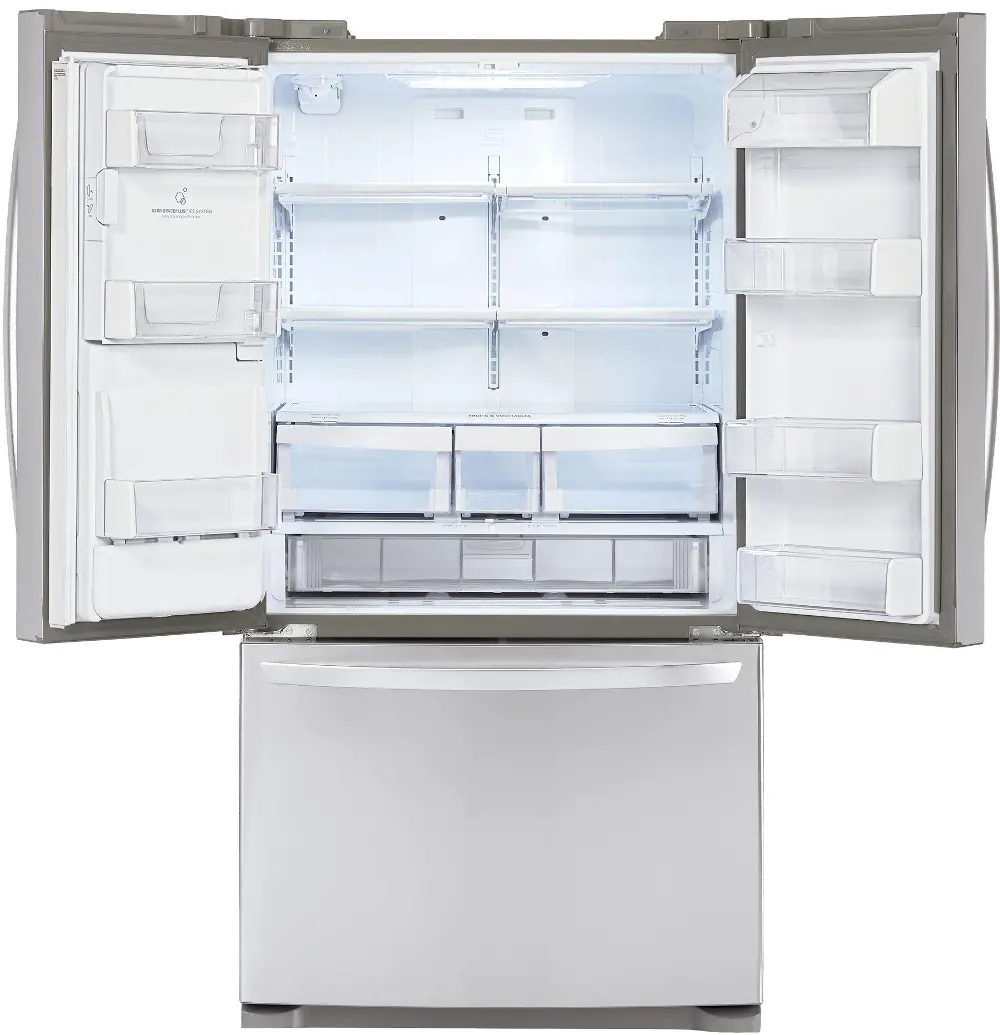 LFX21976ST LG French Door Refrigerator with Slim SpacePlus™ Ice System - 36 Inch Counter Depth - Stainless Steel-1