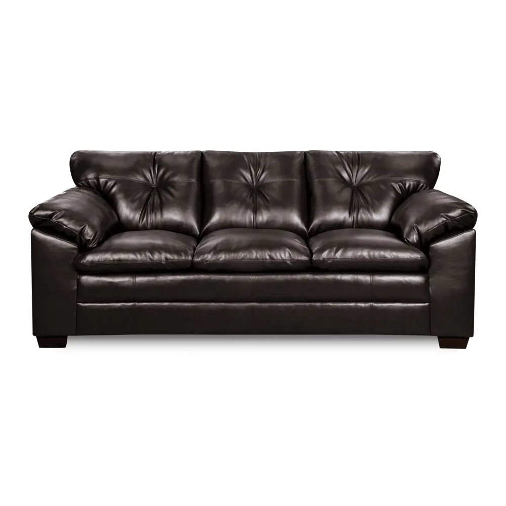 90 Inch Black Upholstered Sofa-1