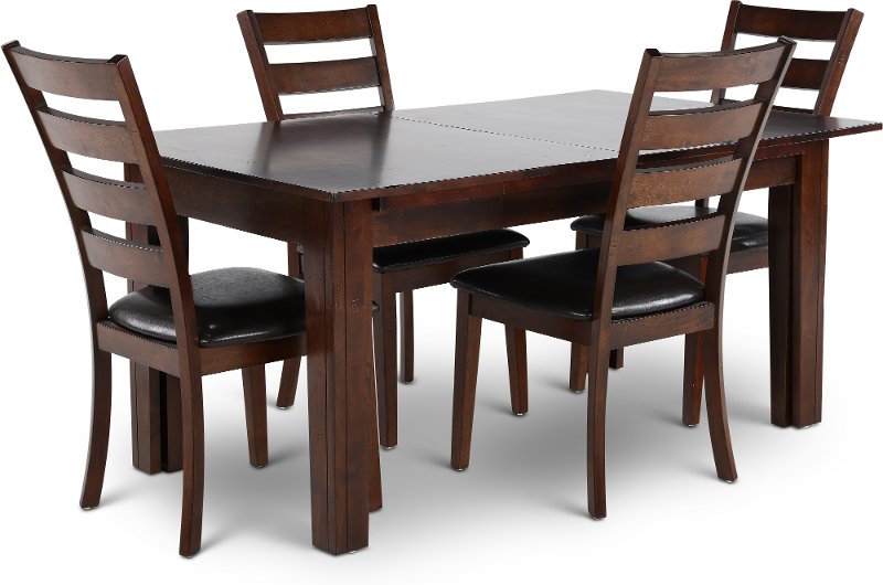 Brown 5 Piece Dining Set With, 11 Piece Dining Room Set