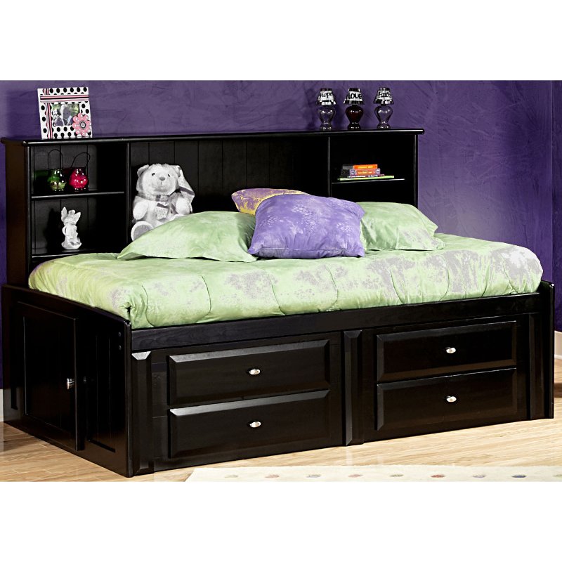 Roomsaver Storage Bed, Black Bed Frame With Drawers