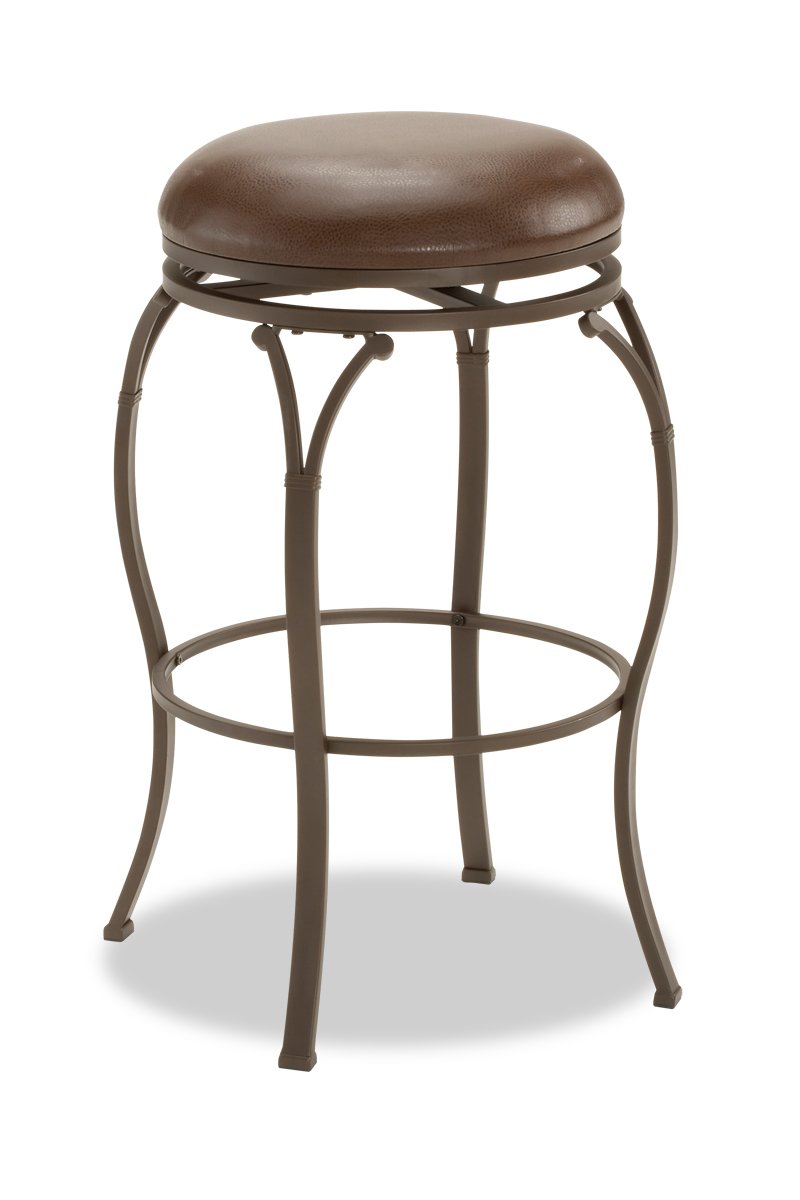 Brown 24 Inch Swivel Counter Stool, Swivel Counter Stools No Back