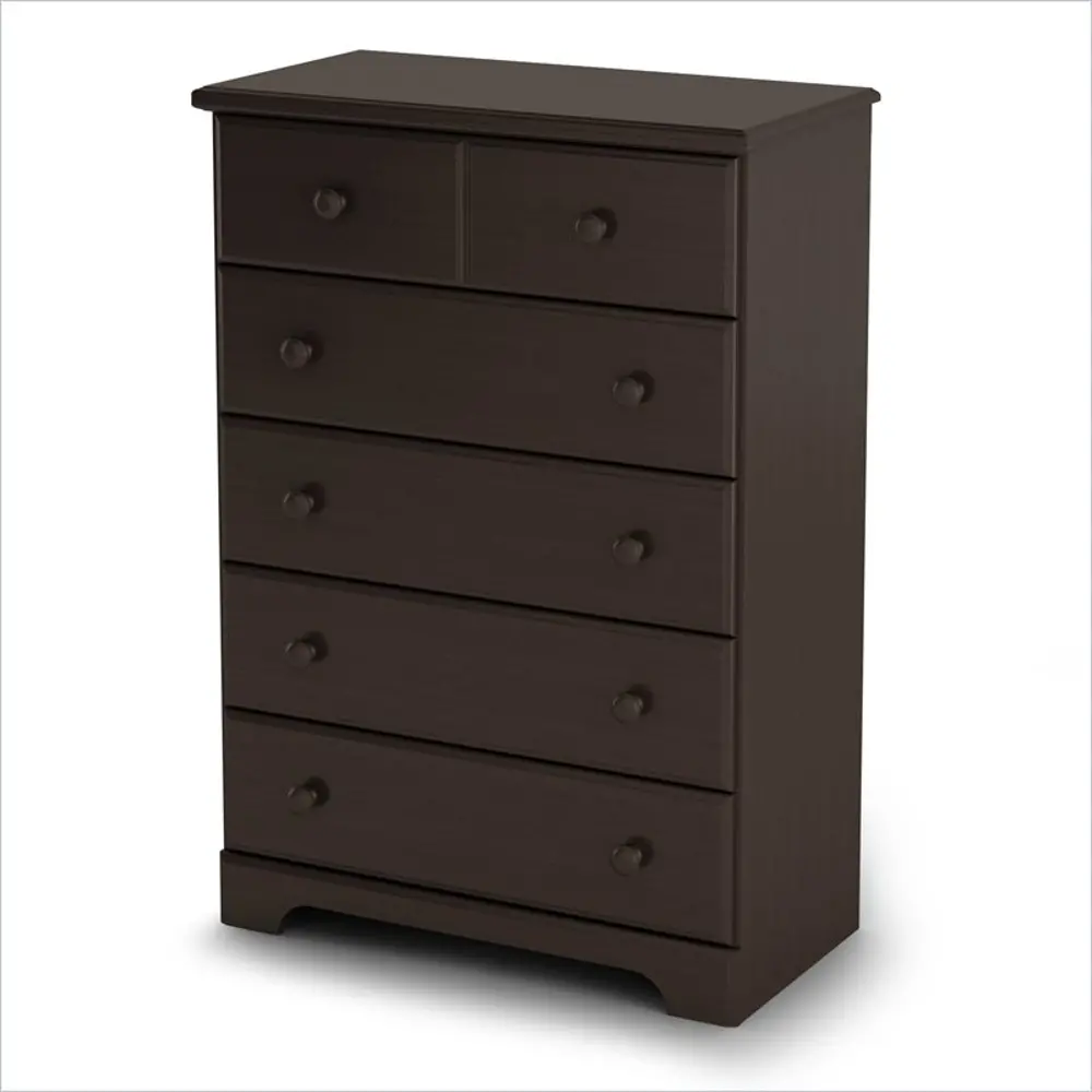 3219035 Chocolate 5-Drawer Chest of Drawers - Summer Breeze-1