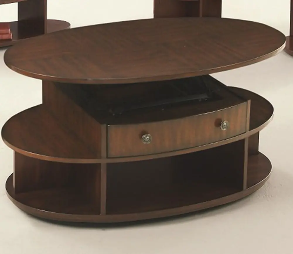Lift Top Oval Coffee Table - Metropolitan-1