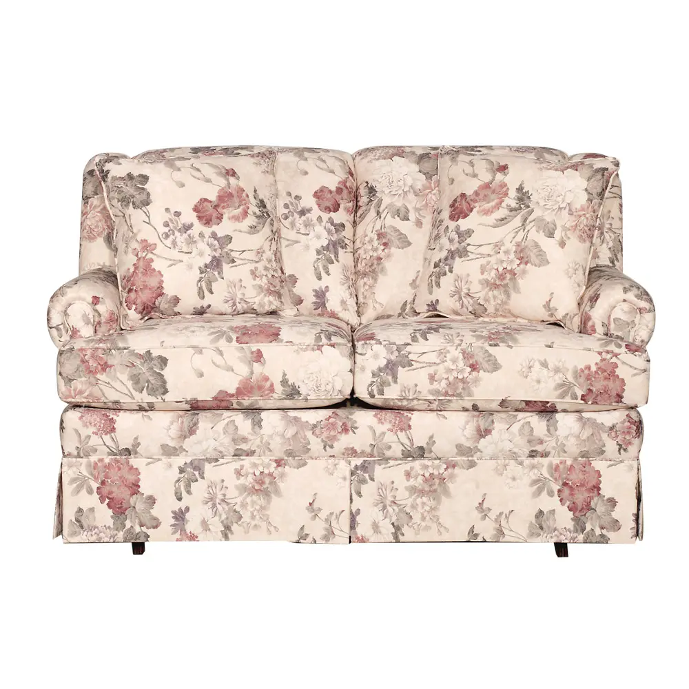 Maxima 57 Inch Floral Upholstered Gliding Loveseat-1