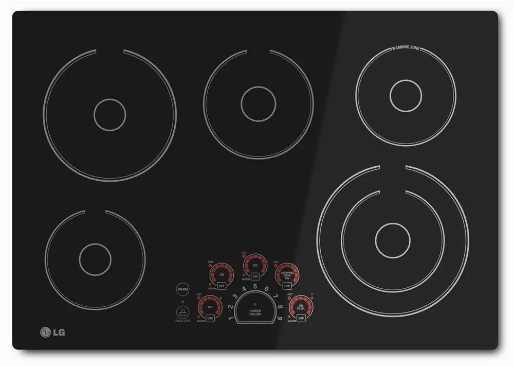 LCE3010SB LG 30 Inch Smoothtop Electric Cooktop - Black-1