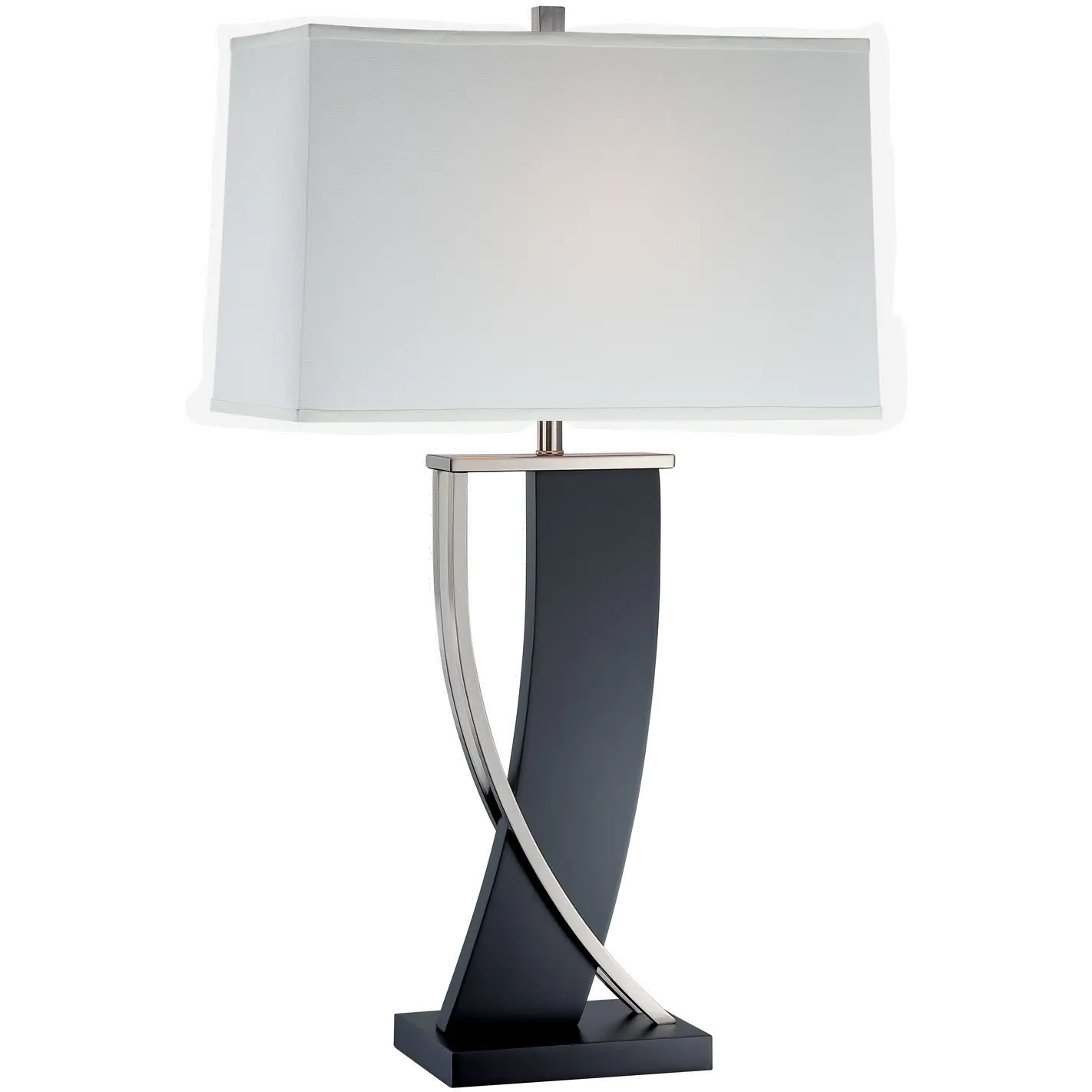 Interlock Silver & Espresso Table Lamp-1