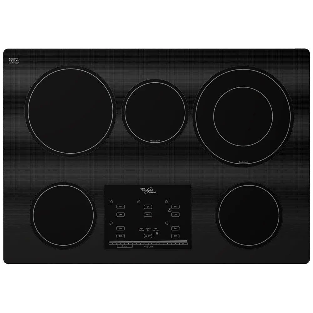 G9CE3065XB Whirlpool Gold Series 30 Inch Smoothtop Electric Cooktop - Black-1