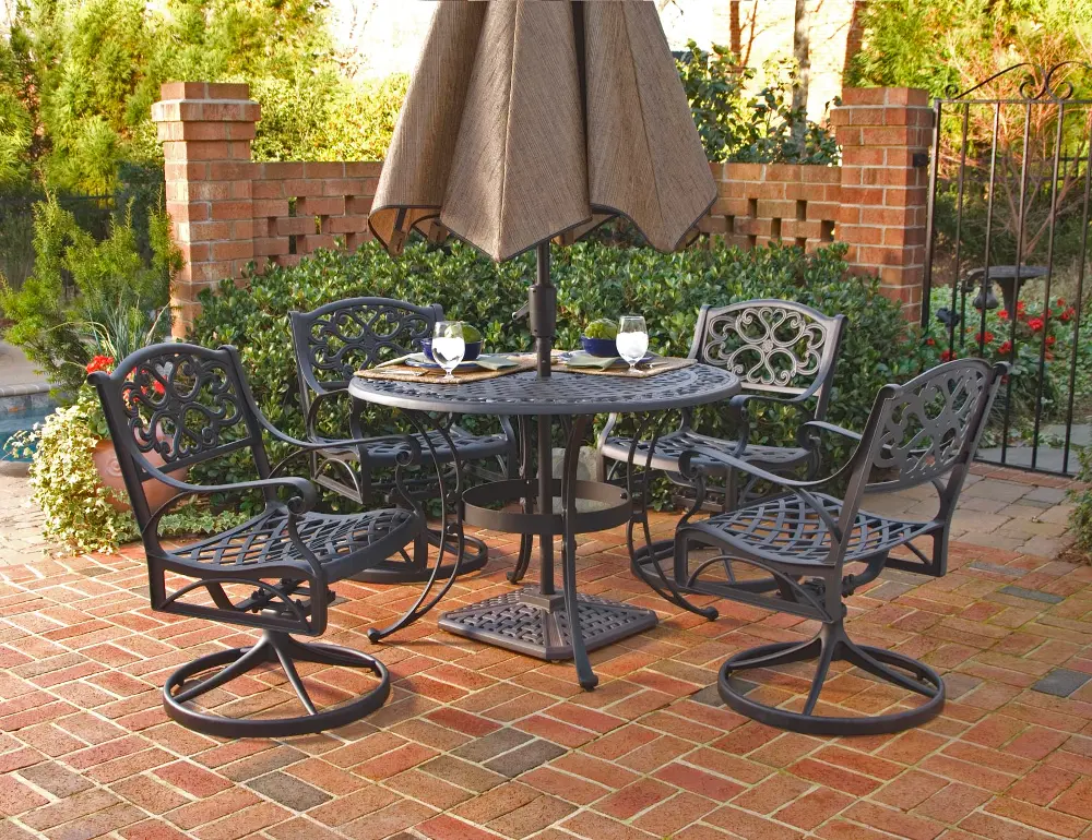 5554-325 Home Styles Round Outdoor Dining Set-1