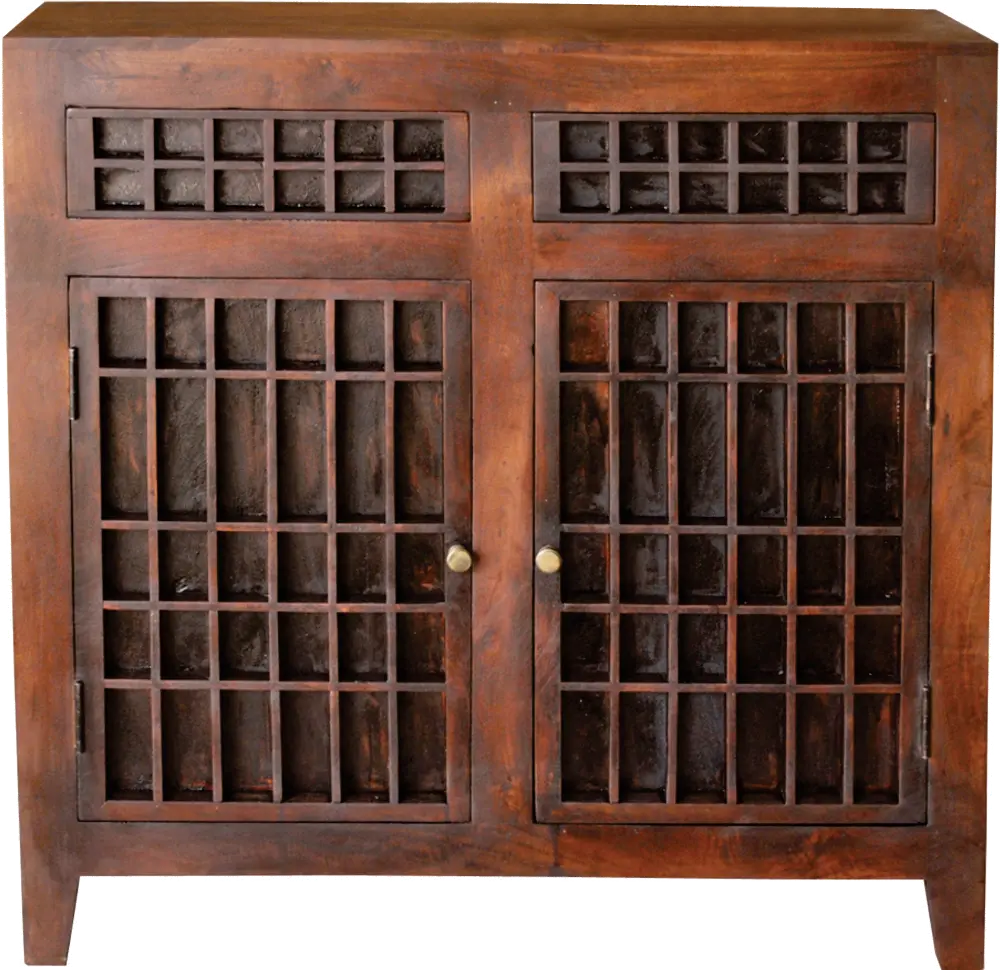 Brown Handmade 2-Door Cabinet-1
