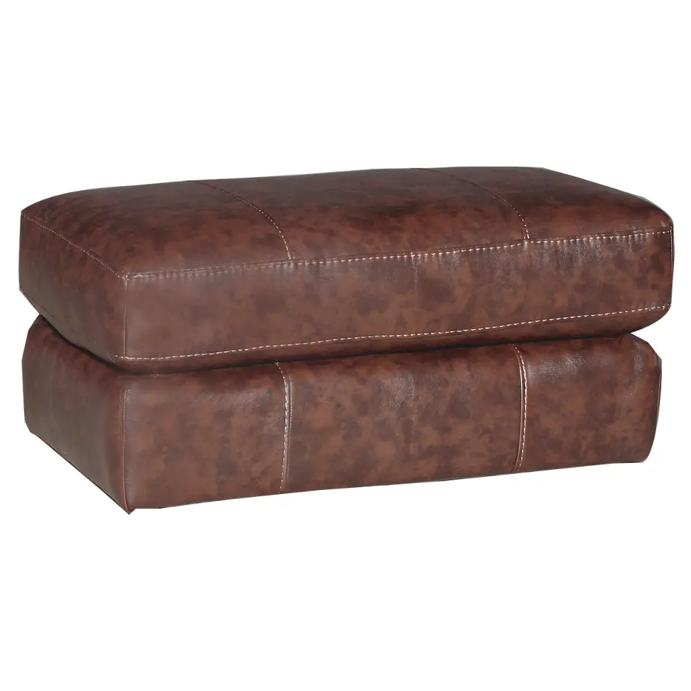 4430-10 42 Inch Brown Leather-like Upholstered Ottoman-1