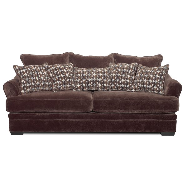 Furniture Couches Bedroom Sets Dining Tables More Rc Casual Contemporary Chocolate Brown Sofa Acropolis