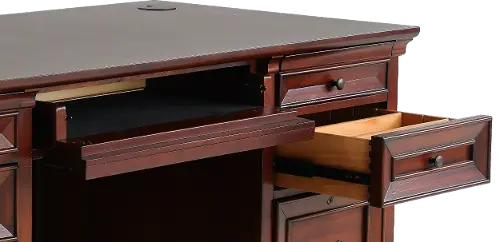 Richmond Burgundy Brown Executive Desk RC Willey