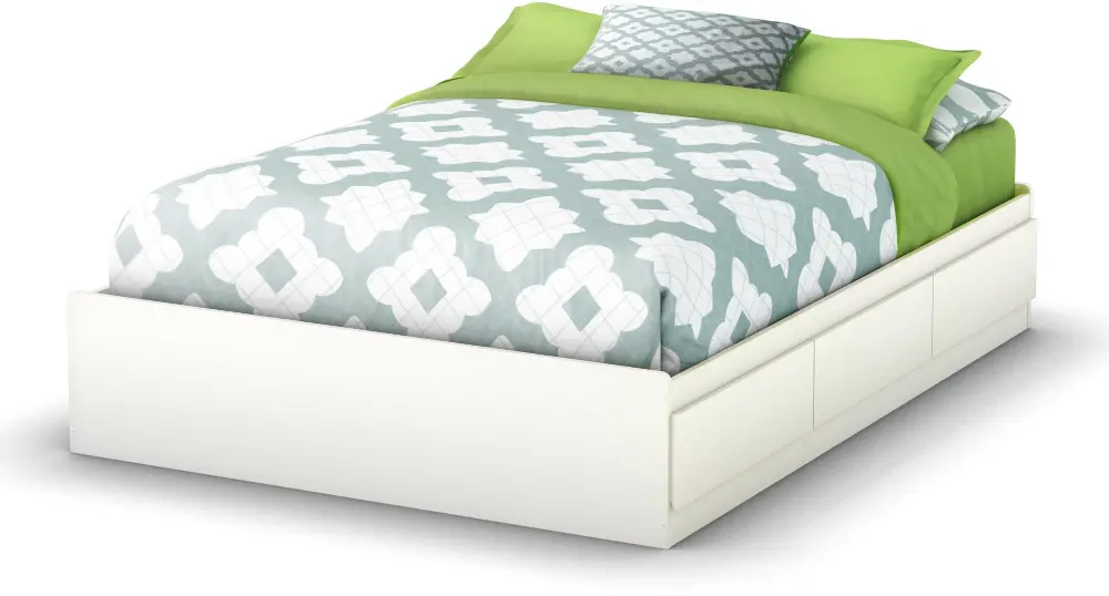 3160211 White Full Storage Bed - Step One-1