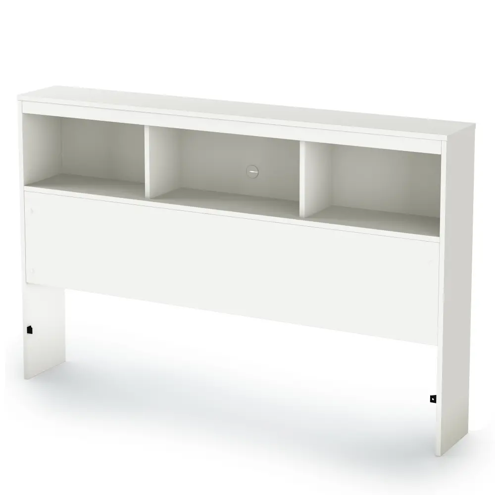 3260093 White Full Bookcase Headboard - Sparkling -1