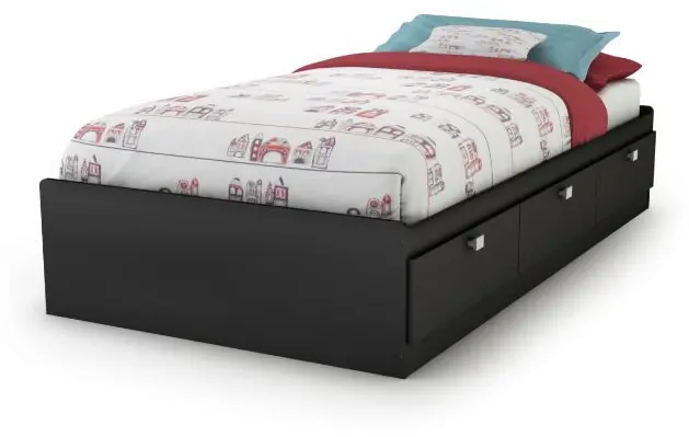 3270080 Spark Contemporary Black Twin Storage Bed - South  sku 3270080