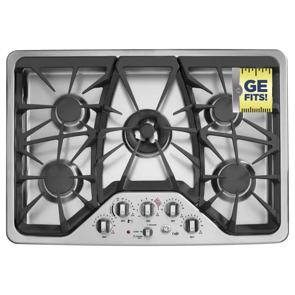 CGP350SETSS Cafe 30 Inch Stainless Steel Gas Cooktop-1