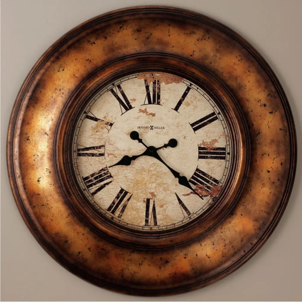 Copper Bay Aged Copper Wall Clock-1