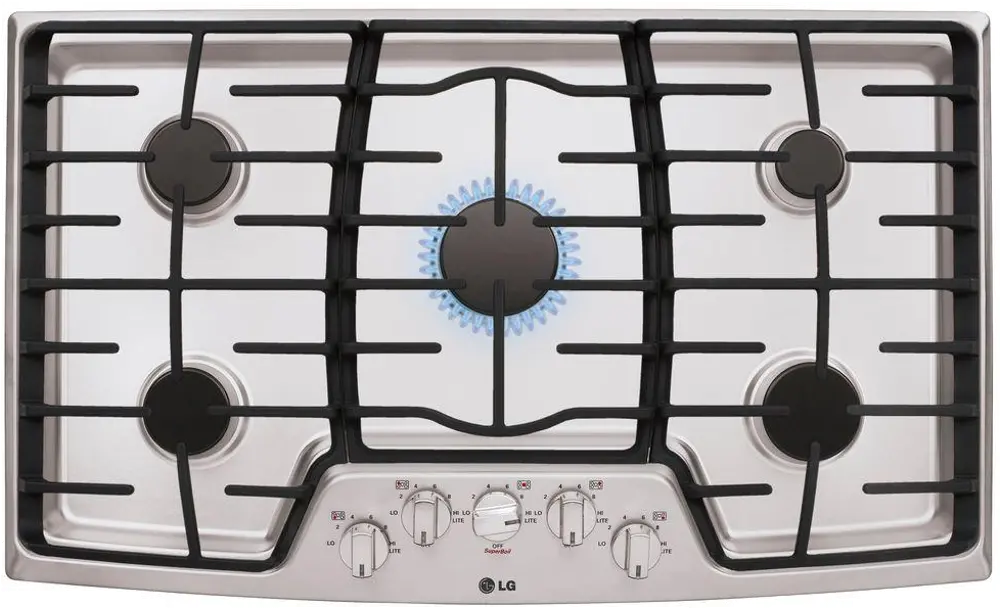 LCG3611ST LG 36 Inch Gas Cooktop - Stainless Steel-1