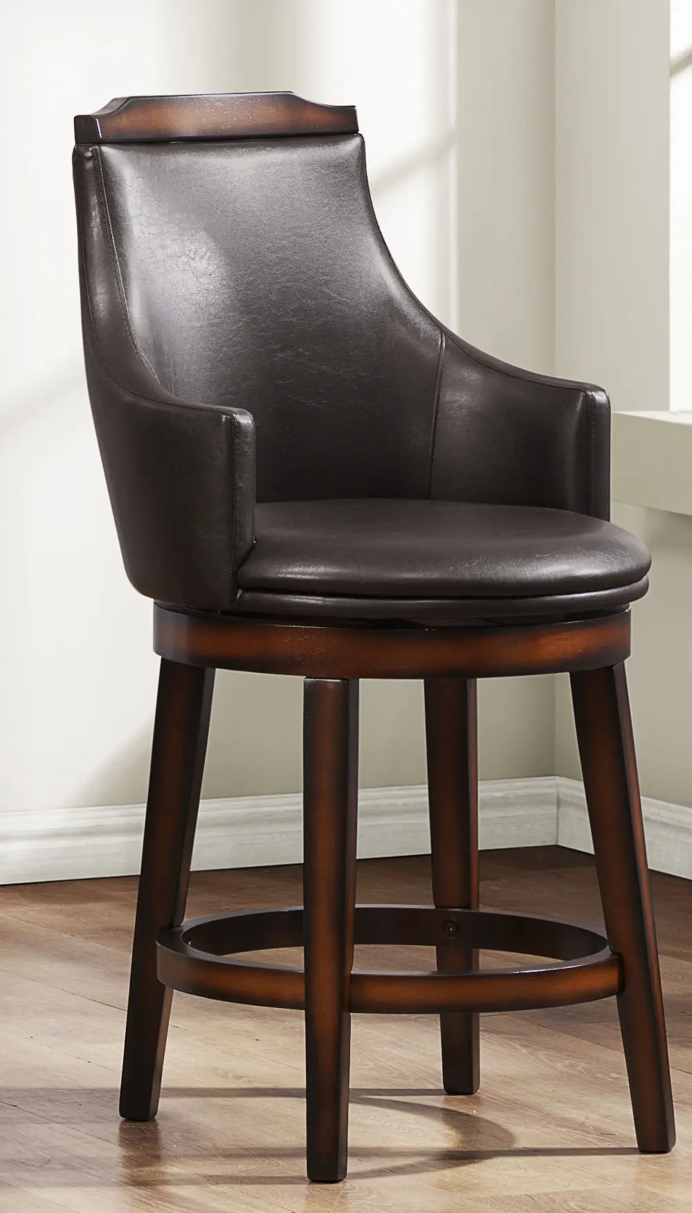 Brown and Black 24 Inch Counter Stool-1