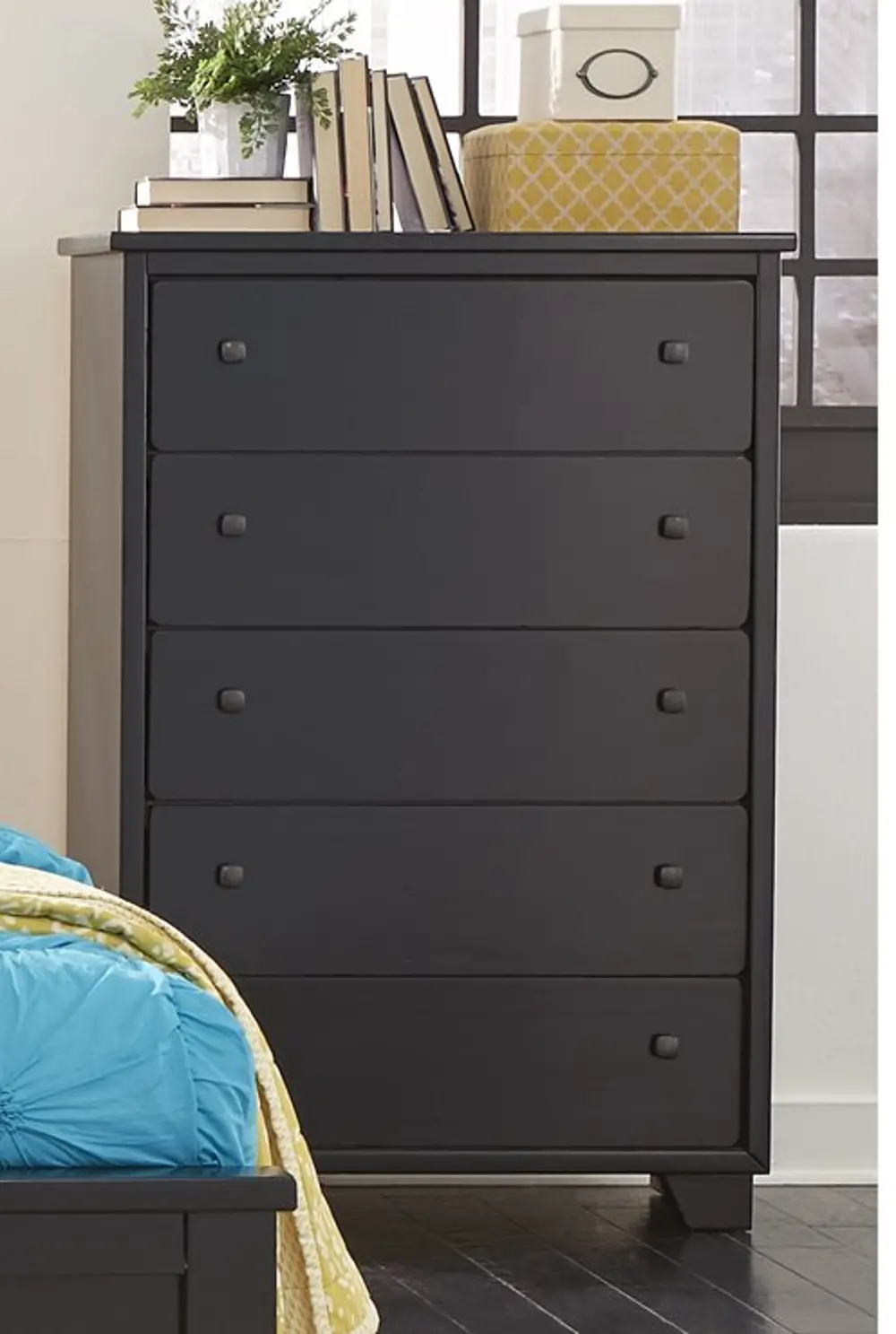 Diego Black Chest of Drawers-1