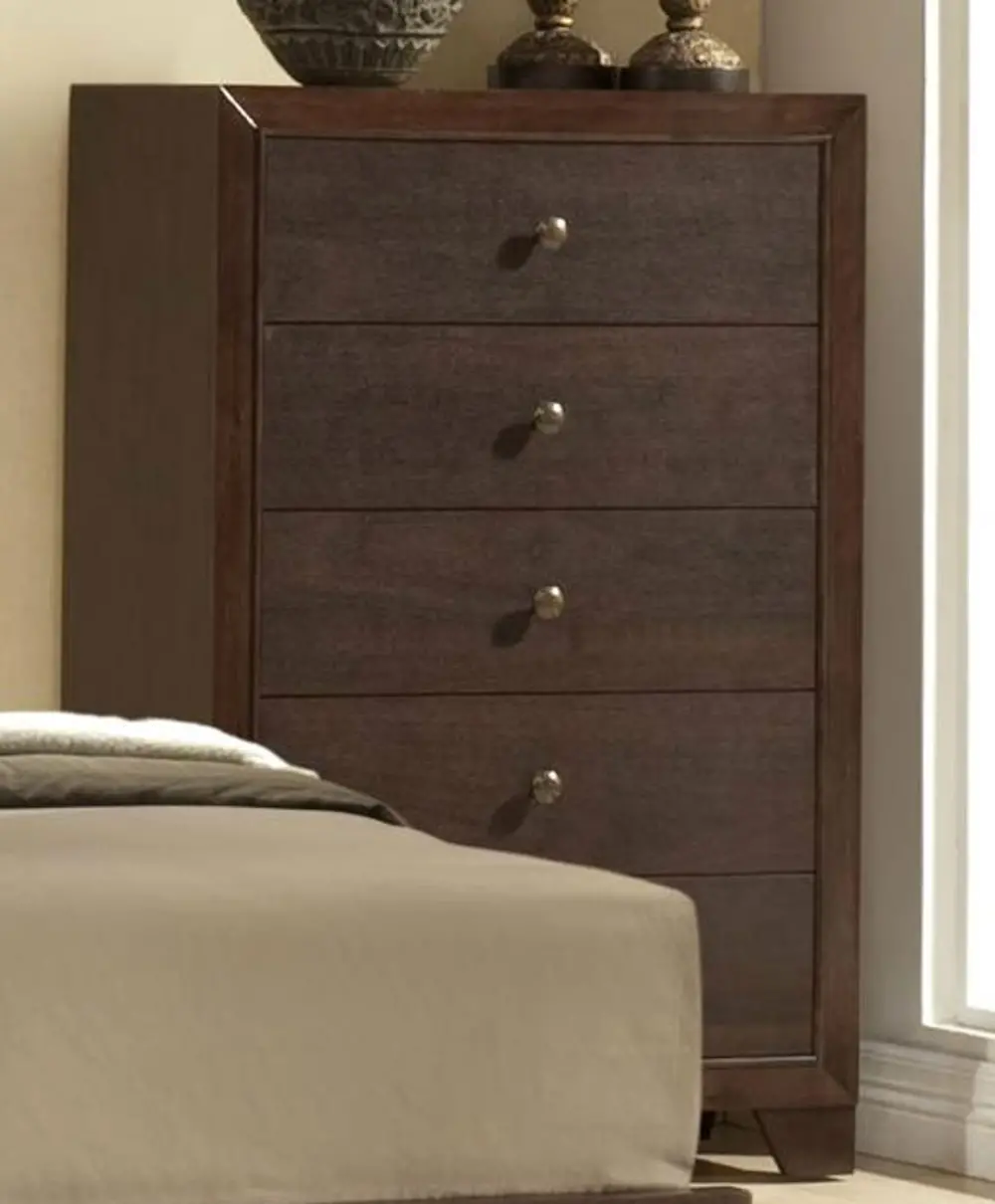 Contemporary Brown Chest of Drawers - Silvia-1