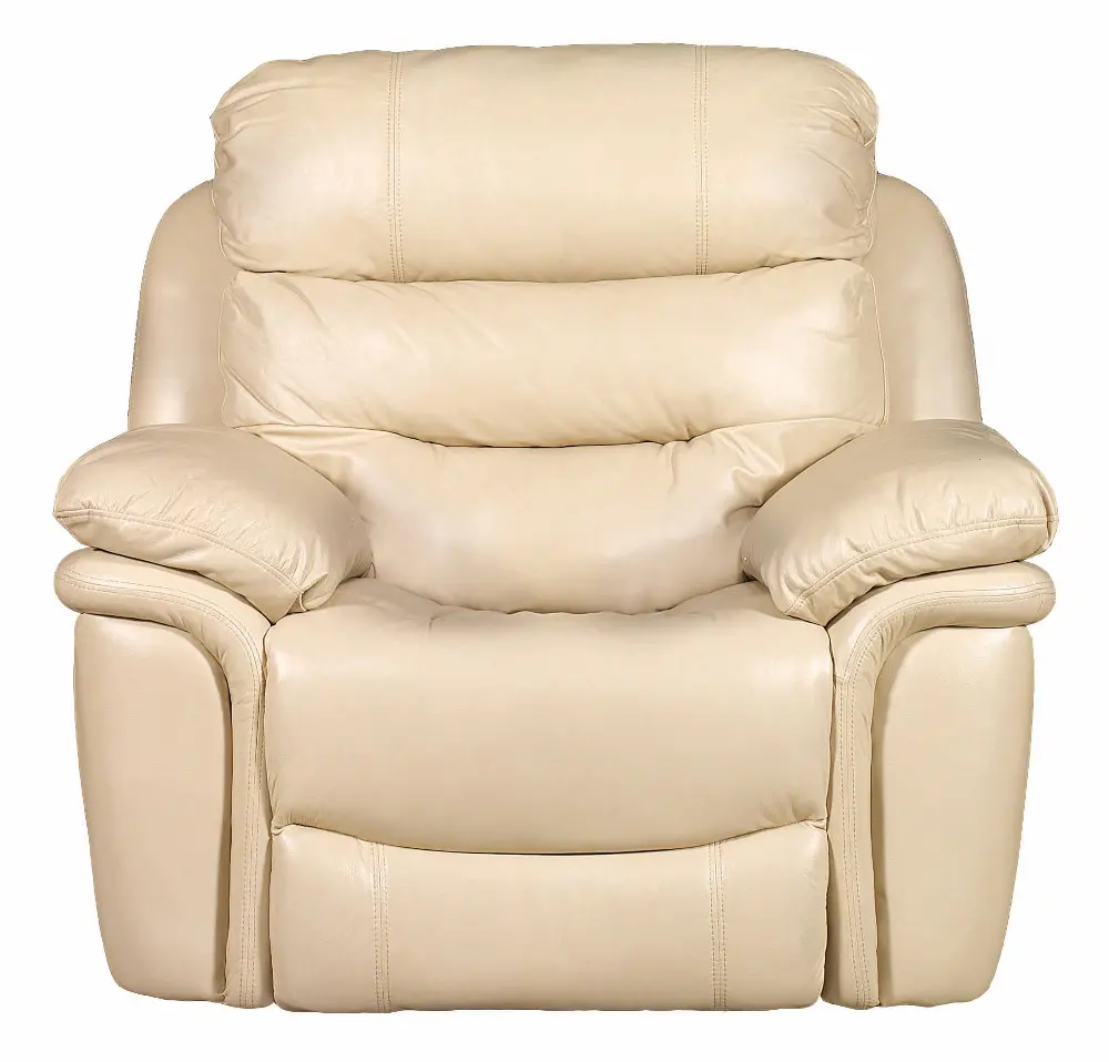 Taupe Leather-Match Manual Glider Recliner - Westport Collection-1