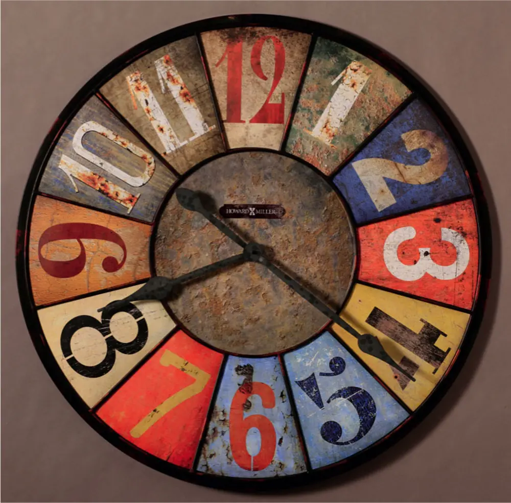County Line Multi-Colored Wall Clock-1