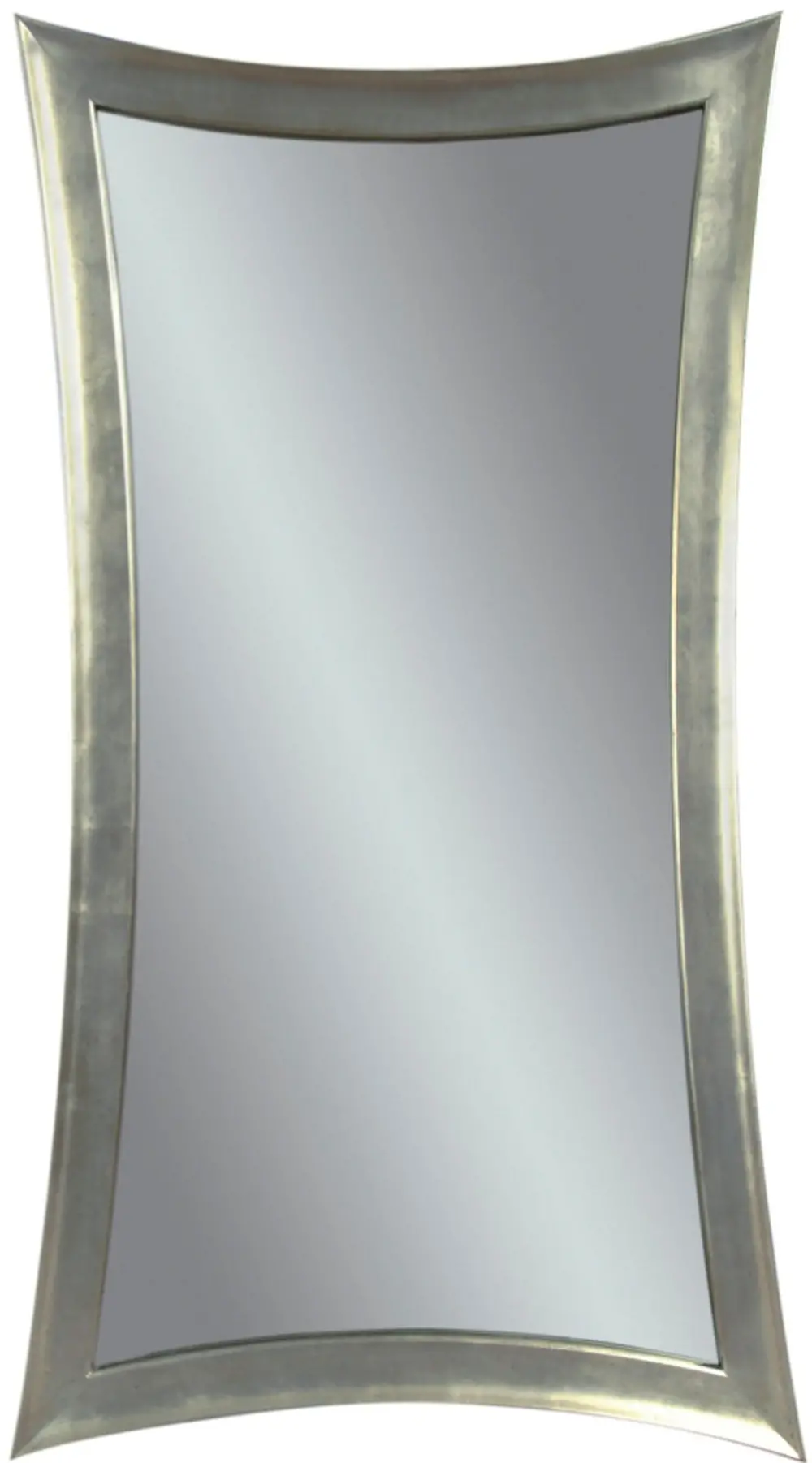 Hour Glass Shaped Silver Leaner Mirror-1