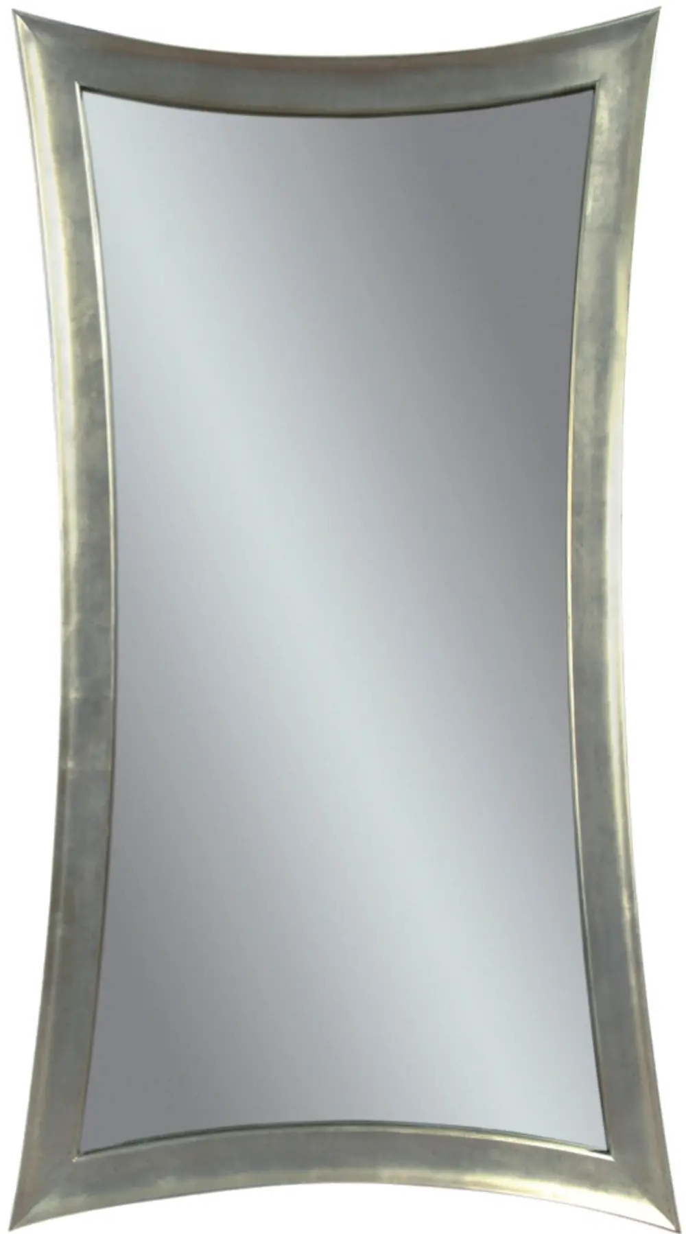 Hour Glass Shaped Silver Leaner Mirror-1