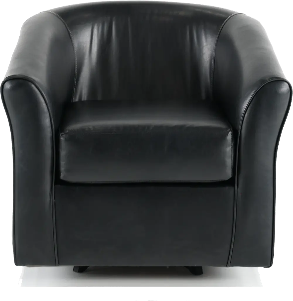 Ebony Black Modern Swivel Accent Chair - San Marino-1