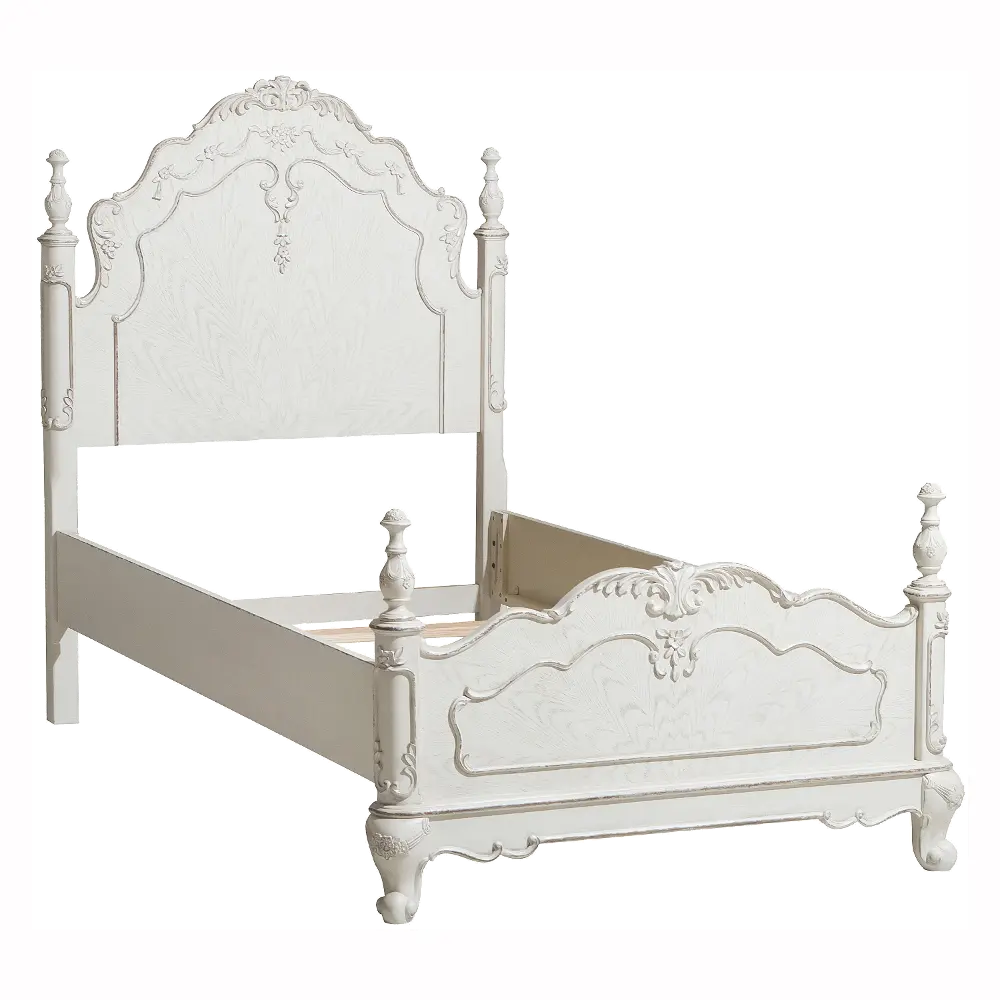 Cinderella Off-White Twin Bed-1