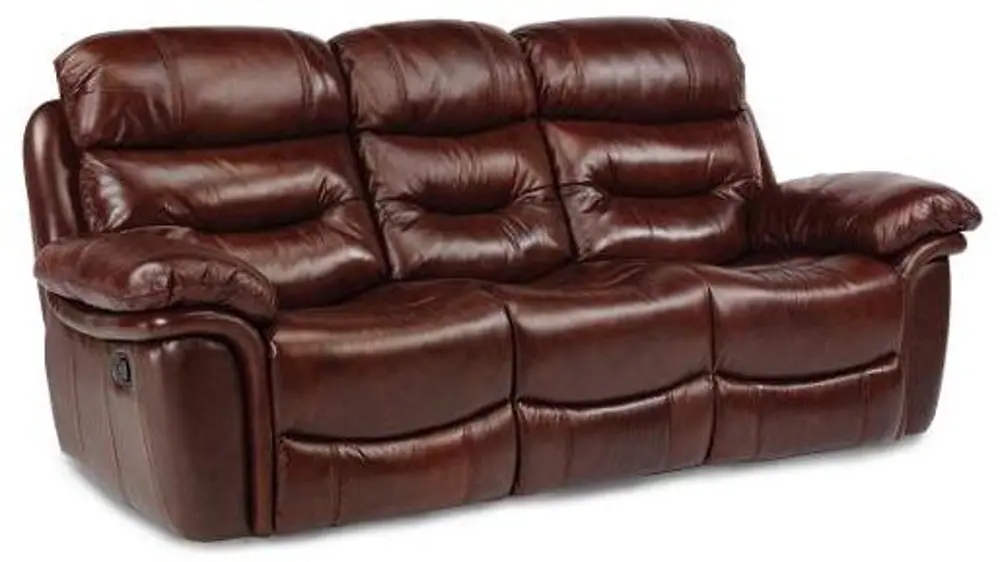 Brown Leather-Match Power Recliner Sofa - Westport Collection-1