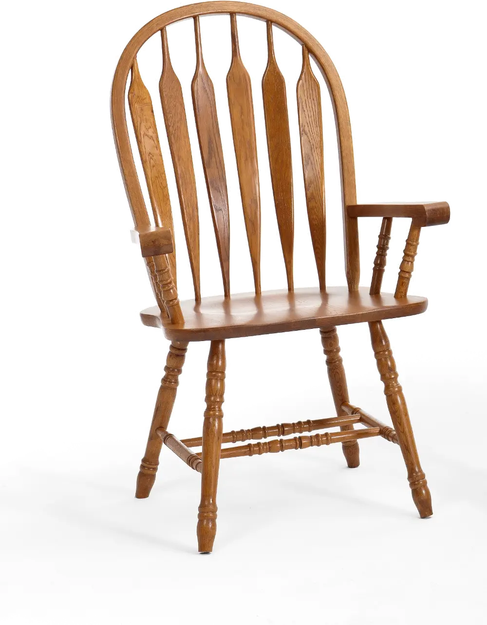 Oak Dining Room Arm Chair - Classic Chestnut-1