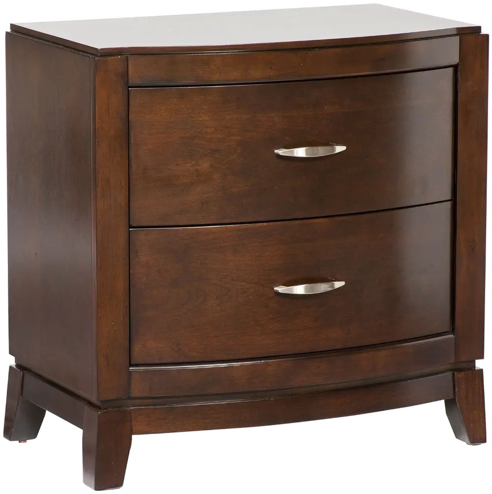 Classic Contemporary Brown Nightstand - Avalon-1