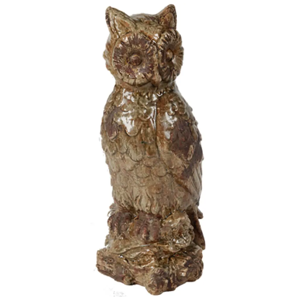 Brown Owl Statue-1