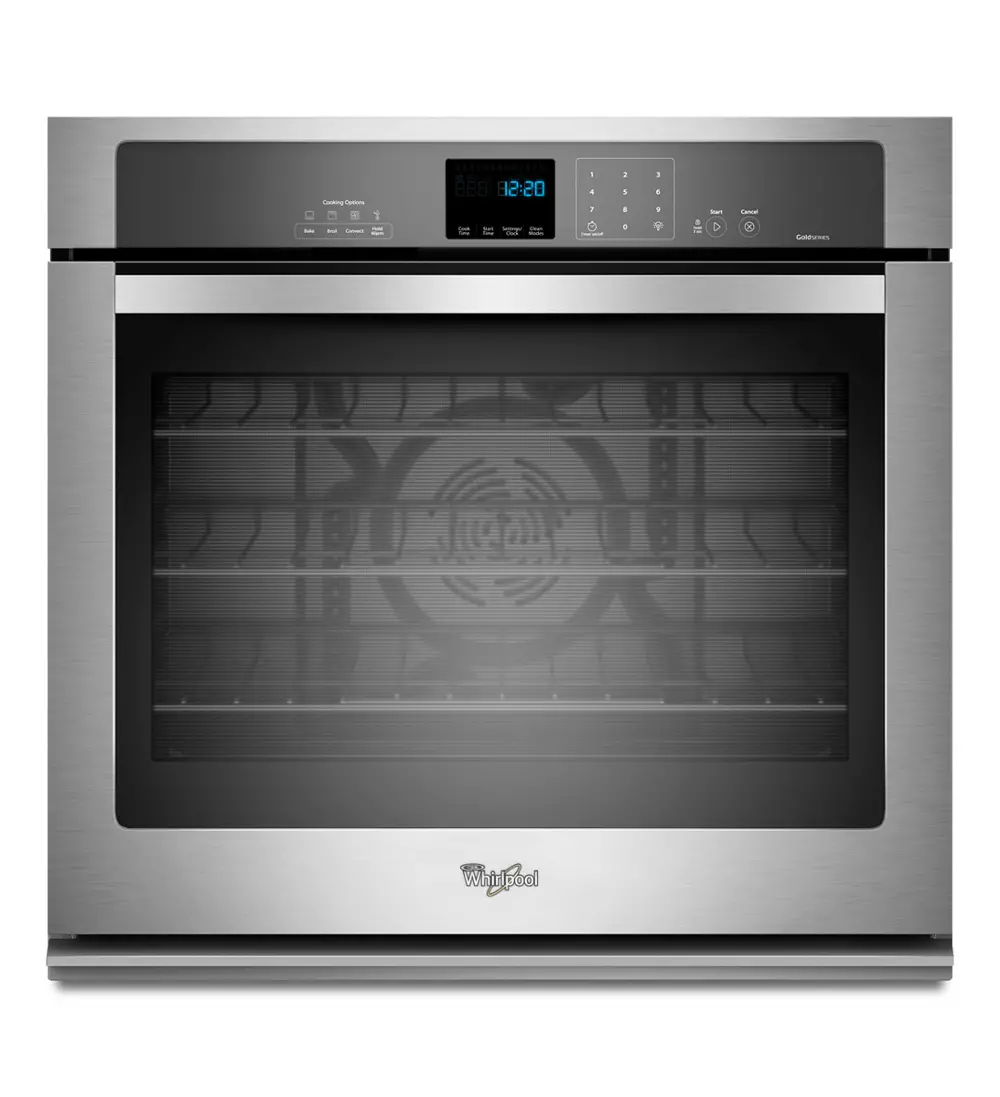 WOS92EC0AS Whirlpool 30 Inch Single Wall Oven - 5.0 cu. ft. Stainless Steel-1