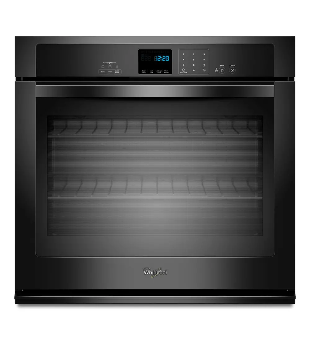 WOS51EC0AB Whirlpool 30 Inch Single Wall Oven with Touchscreen - 5.0 cu. ft. Black-1