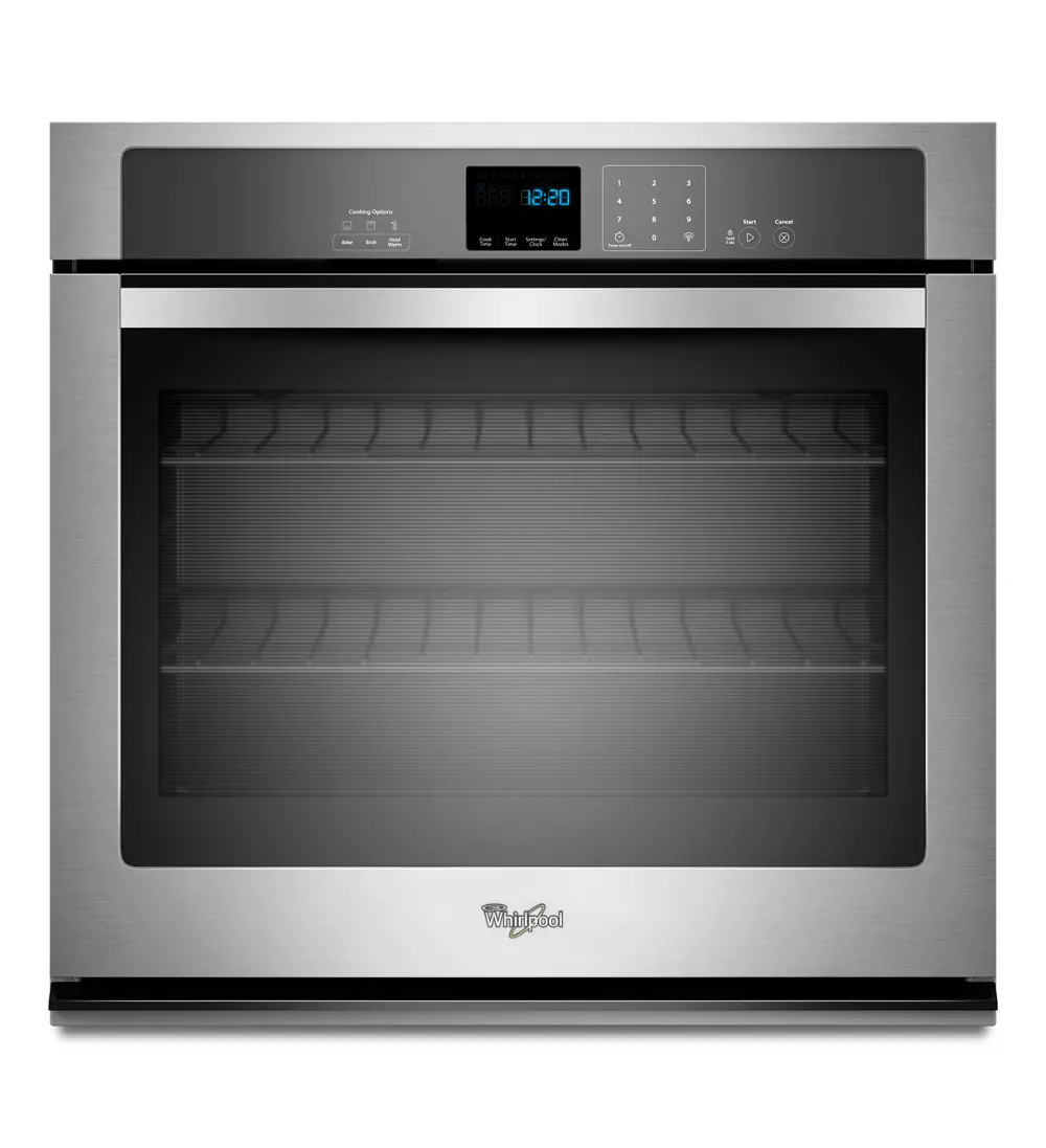 WOS51EC0AS Whirlpool 30 Inch Single Wall Oven with Touchscreen - 5.0 cu. ft. Stainless Steel-1