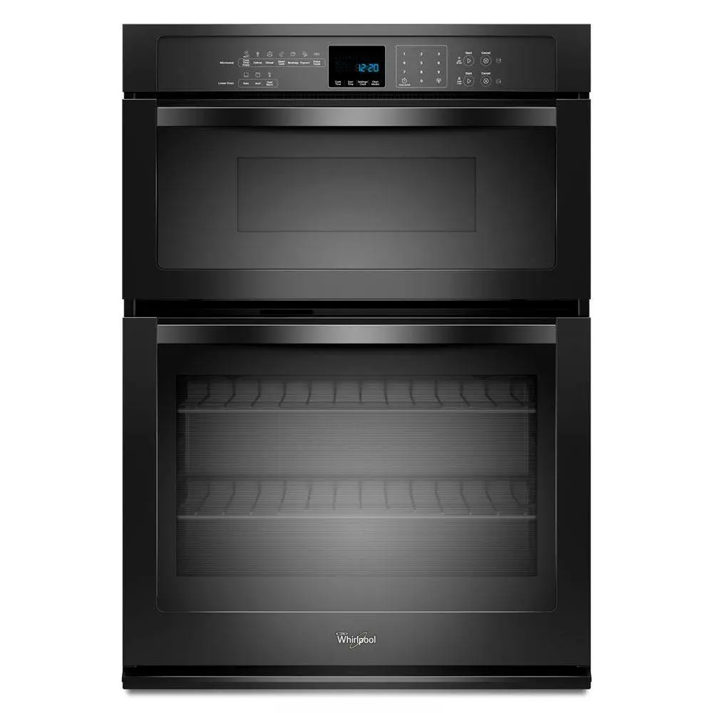 WOC54EC7AB Whirlpool 27 Inch Combo Wall Oven with Microwave - Black-1