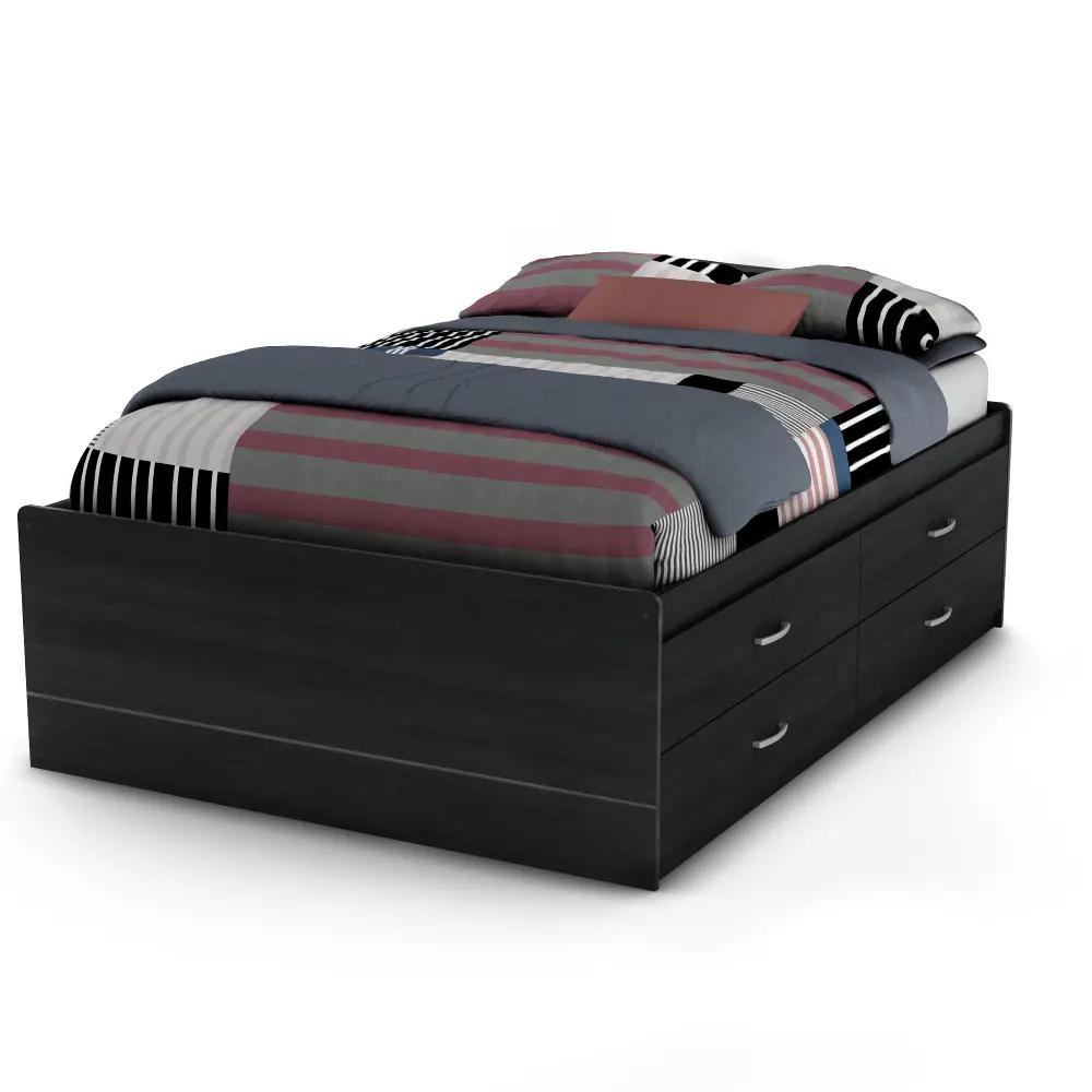 3127209 Black Onyx Full Captains Storage Bed - Cosmos-1