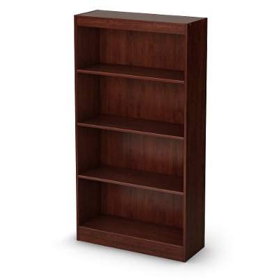 Cherry Printer Cart On Wheels As Rc Willey Furniture 7246767c Cherry 4 Shelf Bookcase As
